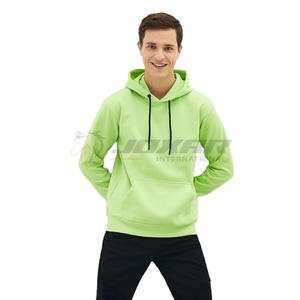 OEM personalizado 100% algodón térmico pulóver Unisex peso pesado 330g Invierno Polar sudaderas con capucha bordado liso teñido para hombres - Product Image 1