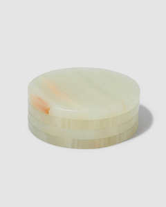 แผ่นรองน้ำชาหินผสมสีเขียวและขาวแผ่นรองเครื่องดื่มสไตล์คลาสสิก - Product Image 2