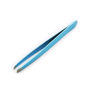 Depilación profesional puntiaguda Buena calidad 2024 Pinzas para cejas personalizadas Pinzas para cejas inclinadas de acero inoxidable sólido - Product Image 4