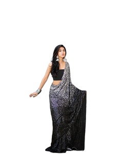 Nouveaux saris indiens à paillettes de style Bollywood pour les occasions spéciales - Product Image 1