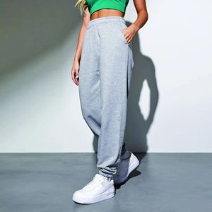 OEM personnalisé femmes polaire Jogging pantalon Joggers décontracté surdimensionné hiver course pantalons de survêtement poches uni teint survêtement bas - Product Image 3