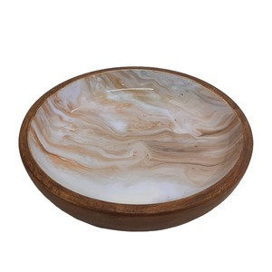 Wooden <b>Bowl</b> Handmade Mixing <b>Bowls</b> Round Shape Different Size <b>Bamboo</b> Wooden Dessert <b>Bowls</b> for Wholesaler - Product Image 3