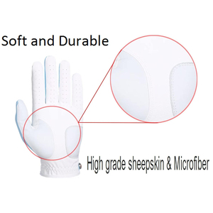 2024ถุงมือกอล์ฟหนัง PU สำหรับผู้ชาย, ถุงมือกีฬาระบายอากาศได้ดีกันลื่นโลโก้ตามสั่ง - Product Image 4