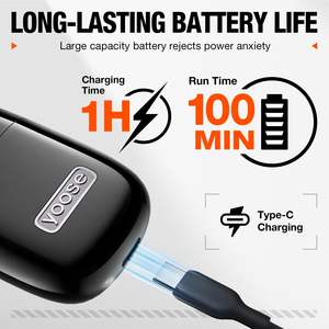 Tondeuse à poils de nez portable rechargeable pour hommes et femmes, lames à double tranchant, coupe manuelle indolore, tête amovible lavable, USB - Product Image 6