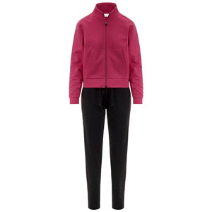 Chándal con capucha de Invierno para mujer, conjunto de 2 piezas, chaqueta de ajuste Regular con cremallera y pantalones para correr, ropa deportiva de moda de Color personalizado para correr y gimnasio - Product Image 1