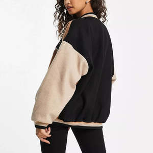 Veste universitaire pour femmes, style varsity, longue, à lettres, pour la saison de la mode, prix abordable, vente en gros OEM - Product Image 4