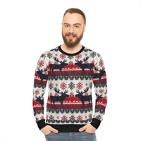 Pulls de Noël personnalisés à bas prix, brodés, tissés, respirants, en polaire polyester sublimé, de haute qualité, anti-plis, séchage rapide