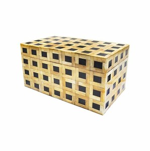 2025 vente en gros haut de gamme Rectangle boîte de montre laque os incrustation Laser imprimé en bois artisanat mallette de rangement cadeau le plus vendu - Product Image 2