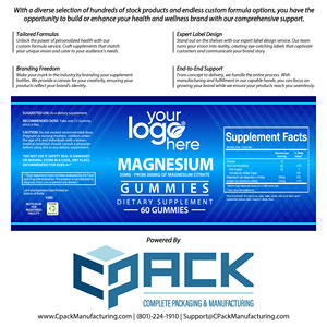 Bonne Qualité OEM Étiquetage Privé Disponible Complément Alimentaire Magnésium Gummies d'Origine USA Fabricant - Product Image 4