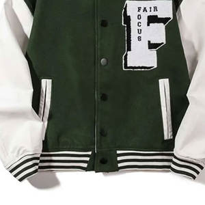 Classique hommes varsity veste personnalisé brodé laine cuir manches collège style streetwear bomber manteau prix usine - Product Image 5