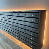 Boîte aux lettres murale multi-unités avec compartiments personnalisés et serrure à clé, boîtes aux lettres commerciales pour immeubles d'appartements
