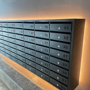 Boîte aux lettres murale multi-unités avec compartiments personnalisés et serrure à clé, boîtes aux lettres commerciales pour immeubles d'appartements - Product Image 3