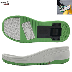 Zapatillas Deportivas Infantiles <span class=keywords><strong>Mustang</strong></span> de Doble Función con Ruedas Retráctiles Ocultas, Suela Antideslizante, Color Verde y Blanco, Suela Deportiva Informal para Turquía - Product Image 1