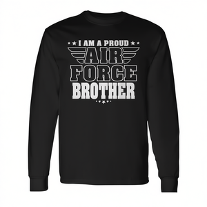 Camiseta Elegante de Manga Larga de la Fuerza Aérea para Hermanos, Orgullo Patriótico, Camiseta Promocional Militar para Hermanos - Product Image 2