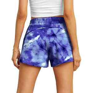Hot Athletic Running Jogging Gym Sweat Short Workout Lounge Shorts para mujeres Transpirable 100% Algodón Cintura elástica de secado rápido - Product Image 3