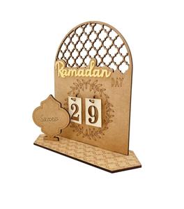 Calendrier de l'avent du Ramadan Calendriers de compte à rebours en bois Décorations pour la maison, 30 jours jusqu'à l'Aïd, cadeau du Ramadan pour les enfants, le Ramadan et l'Aïd - Product Image 5