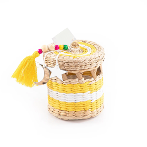 Handmade Seagrass Storage Boxes Ramadan Kareem Gift <b>Basket</b> Eco Friendly Islamic Eid Mubarak Decorative Packaging - Product Image 1