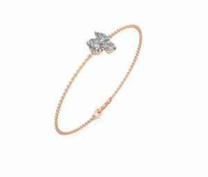 Radiance of 3 Stones Lab Grown Diamond Bracelet 0.785 Carats 3 Stones 9k 14k 18k Yellow <b>Rose</b> White <b>Gold</b> Luxury Trio Jewelry - Product Image 4