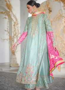 Vêtements traditionnels pakistanais pour femmes, magnifique robe Shalwar Kameez fantaisie avec broderie, nouvelles robes - Product Image 4