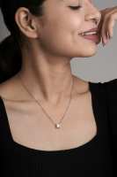 Colgante de Diamante Cultivado en Laboratorio CVD de 1.53 Quilates, Corte Brillante, Oro Blanco Sólido de 14K, Certificado IGI, Joyas Finas para Mujer