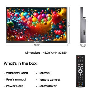 Téléviseur intelligent QLED 4K de 55 pouces, étanche pour l'extérieur, luminosité optimisée avec technologie sonore pour jardins ensoleillés partiellement - Product Image 4