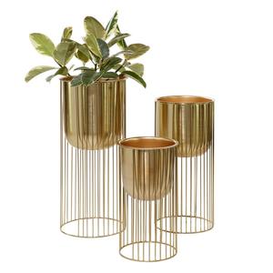 Macetero de Hierro Premium Hecho a Mano con Diseño Moderno Cromado para Jardín Interior/Exterior, Precio Mayorista Más Vendido - Product Image 4