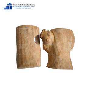 Cueva de escondite de reptiles de madera ecológica para mascotas de reptiles Forma redonda de color natural - Product Image 4