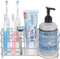 Support mural en métal pour brosse à dents et pâte, étagères de rangement pour la maison et l'hôtel, ensembles de salle de bain