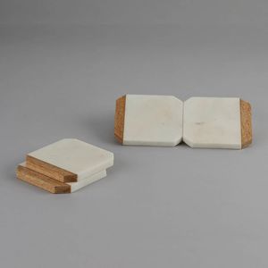 Venta al por mayor Hexogen White Stone Posavasos Cocina Bebida Mesa Accesorios para la decoración del hogar - Product Image 5