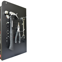 CSPS OEM Prise en charge, Armoire à outils de mécanicien murale pour garage automobile, 76 cm, en acier thermolaqué, avec panneau perforé, noir mat, ISO 9001