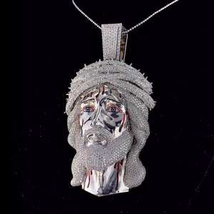 Moissanite Diamond Lion King Colgantes Hip Hop Iced Out Diamond Jewelry Custom Lion Colgantes 925 Colgantes de plata esterlina - Product Image 3