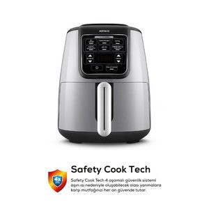 Karaca Air Pro Cook XL 2 in 1 Airfryer parlante grigio fresco 4 persone