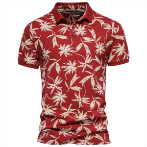 เสื้อโปโลสำหรับผู้ชายเสื้อลำลองแขนสั้นเข้ารูประบายอากาศผ้าฝ้ายแฟชั่นสีพื้นขายส่งฤดูร้อน - Product Image 2