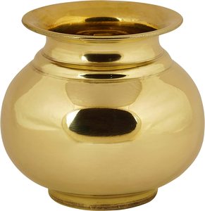 Pot Lota Kalash traditionnel indien en laiton, fait à la main, avec impression en relief, cadeau porte-bonheur, instituts de santé, décoration intérieure Adiba - Product Image 6