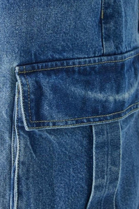 กางเกงยีนส์ทรงคาร์โก้สำหรับผู้ชายมีสไตล์และทันสมัยใส่ได้ทุกเพศสไตล์โบราณทรงหลวมไซส์ใหญ่พิเศษมีกระเป๋าตามสั่งแนวสตรีทของผู้ชาย - Product Image 5