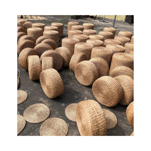 Coussin rond en jacinthe d'eau le plus vendu pour la décoration intérieure et la méditation fabriqué au Vietnam/coussin en jacinthe d'eau de qualité supérieure - Product Image 1