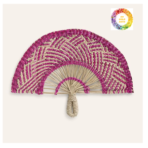 Abanicos de mano de algas marinas al por mayor, abanico tejido de hoja de palma hecho a mano, ventilador de refrigeración ecológico, decoración de eventos - Product Image 5