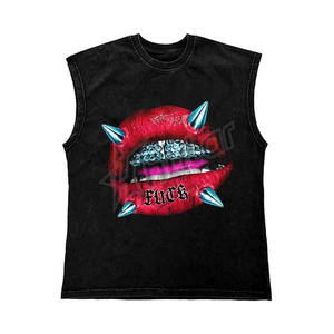 เสื้อแขนกุดผ้าฝ้ายออกแบบได้ตามที่ต้องการสำหรับผู้ชายเสื้อยืดแขนกุดสำหรับใส่เล่นยิม - Product Image 1