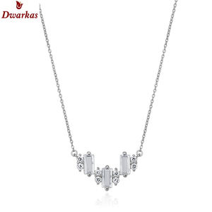 Nouvelle tendance 925 argent Sterling Zircon multi-brins collier pendentif longue chaîne de créateur Simple élégant mariages cadeaux - Product Image 2