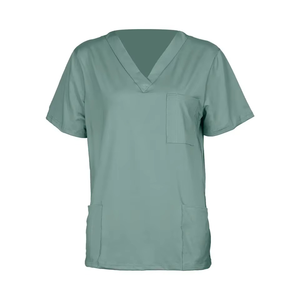 2025 gommages médicaux femmes qualité supérieure haut et pantalon ensemble gommages uniformes ensembles à manches courtes grande taille élastique ensemble d'allaitement - Product Image 1