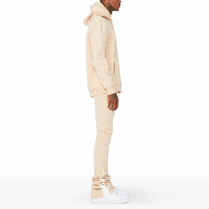 Ensemble survêtement évasé 2 pièces à capuche personnalisé pour hommes de haute qualité Logo personnalisé poids lourd Vintage 100% coton - Product Image 3