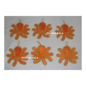 Hermosa forma de pulpo hecha a mano, adornos colgantes para interiores y exteriores, bordado Zari, adornos colgantes para CELEBRACIÓN DE Navidad - Product Image 1