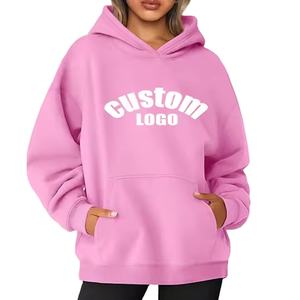 Sudadera con capucha de algodón 100% de alta calidad 420gsm personalizada del fabricante para mujer con capucha String Puff Print temporada de otoño - Product Image 1