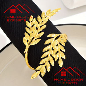 Prix de gros Accessoires de décoration de mariage Rond de serviette Design italien Home Hotel Decor Anneau de serviette en métal de luxe - Product Image 1