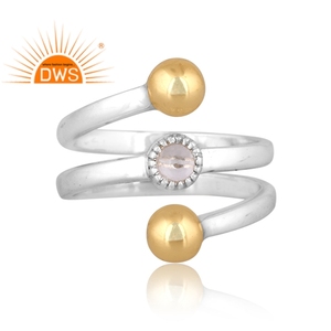 Best Selling Fine Sterling Silver Natural Crystal <b>Quartz</b> Gemstone Spiral <b>Ring</b> Custom Jewelry Manufacturer - Product Image 4