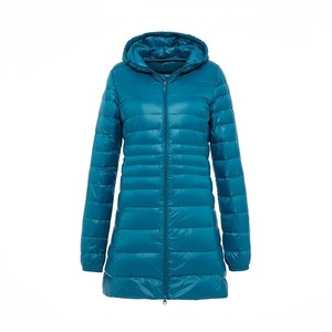 Sudadera con capucha delgada de longitud media cálida de invierno para mujer, Parkas con cremallera, chaqueta acolchada de manga larga, Color sólido hecho de algodón de piel de oveja - Product Image 1