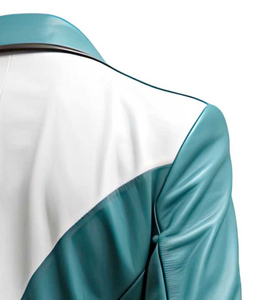 Blazer d'affaires pour hommes de haute qualité en cuir souple automne hiver grande taille manteau imperméable fermeture à glissière bouton réversible solide - Product Image 2