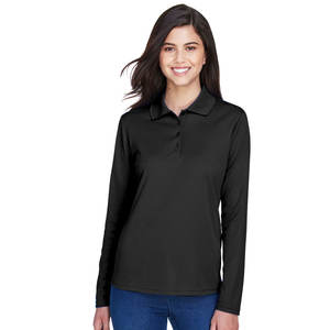 Camisetas de Polo de manga larga con logotipo personalizado de golf para mujer - Product Image 1