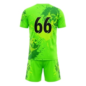 Ensemble de maillots de football personnalisés en polyester à séchage rapide, uniformes de football sublimés sur mesure, vêtements d'équipe personnalisés, vente en gros, respirant, nom de l'équipe - Product Image 2