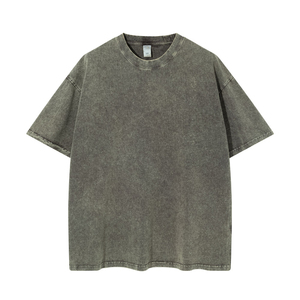 100% algodón camisetas a granel venta al por mayor suelta ajuste personalizado ácido lavado verano desgaste camiseta para hombres - Product Image 2